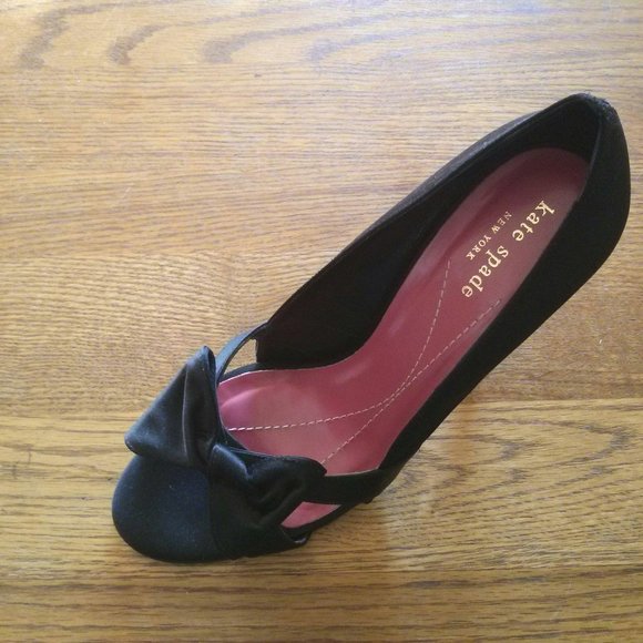 Kate Spade Satin Hera Open Toe Heels Size 8 - Picture 3 of 15